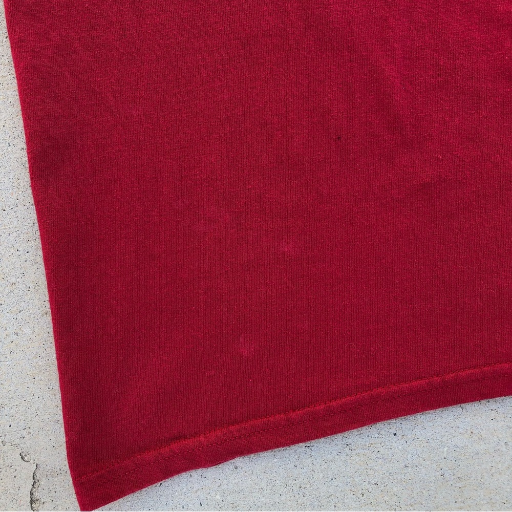 Vtg Sonny Chiba Street Fighter Fight Dirty Graphic Red Tee - Size XL - Picture 4 of 7